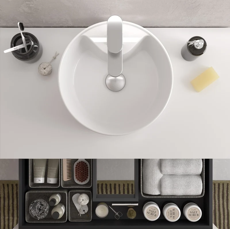 SALGAR 121835 RUNA Mueble+Lavabo LISBOA 120cm Blanco Mate