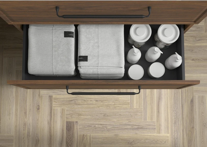 SALGAR 121808 RUNA Mueble+Lavabo VILNA 160cm Nogal