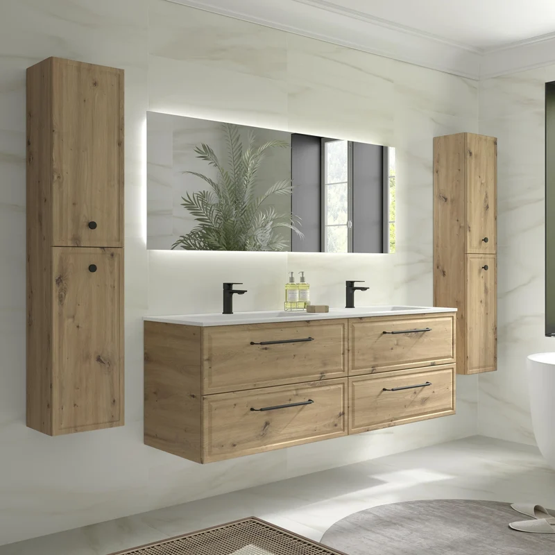 SALGAR 121807 RUNA Mueble+Lavabo VILNA 160cm Roble