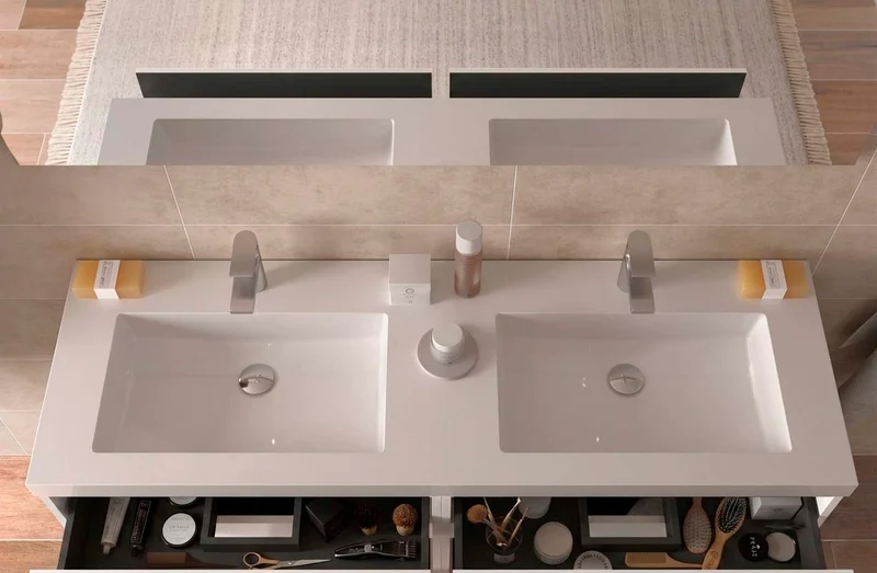 SALGAR 121802 RUNA Mueble+Lavabo TOSCANA 140cm Gris mate