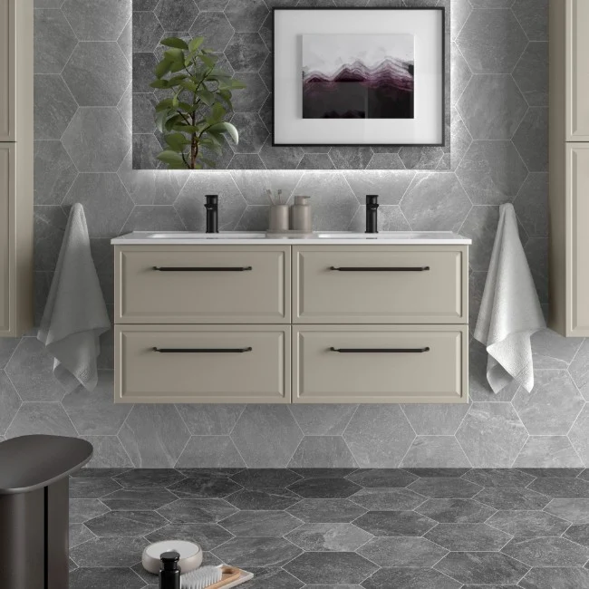 SALGAR 121798 RUNA Mueble+Lavabo IBON 120cm Gris mate