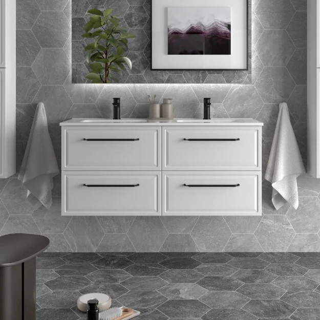 SALGAR 121797 RUNA Mueble+Lavabo IBON 120cm Blanco Mate