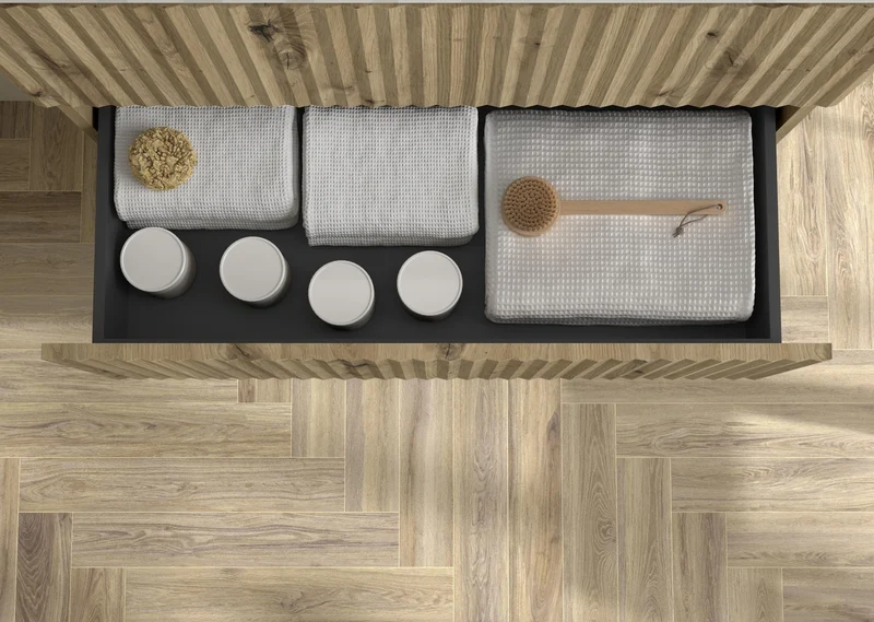 SALGAR 121779 KIRA Mueble+Lavabo LISBOA 140cm Roble