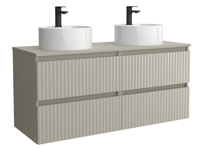SALGAR 121778 KIRA Mueble+Lavabo LISBOA 140cm Gris mate