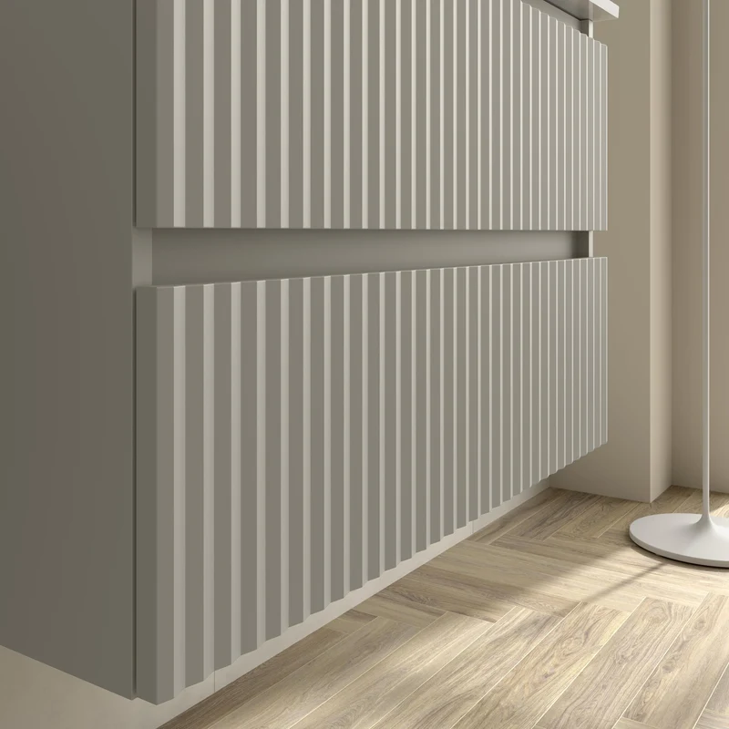 SALGAR 121778 KIRA Mueble+Lavabo LISBOA 140cm Gris mate