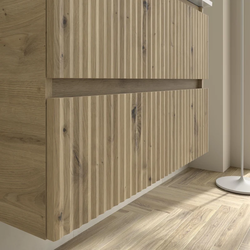 SALGAR 121775 KIRA Mueble+Lavabo LISBOA 120cm Roble