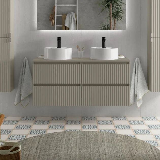 SALGAR 121774 KIRA Mueble+Lavabo LISBOA 120cm Gris mate