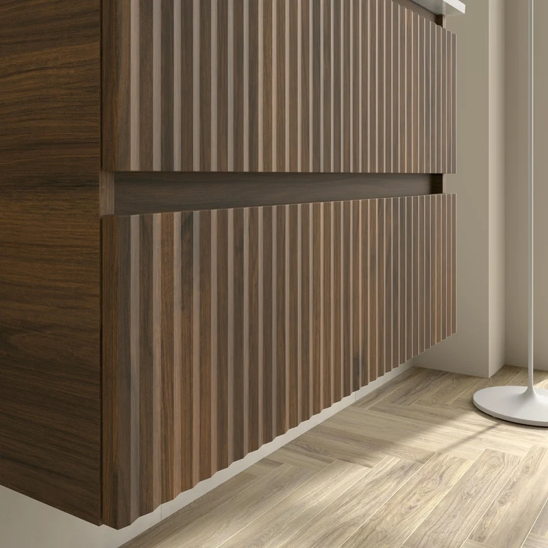 SALGAR 121755 KIRA Mueble+Lavabo VILNA 160cm Nogal