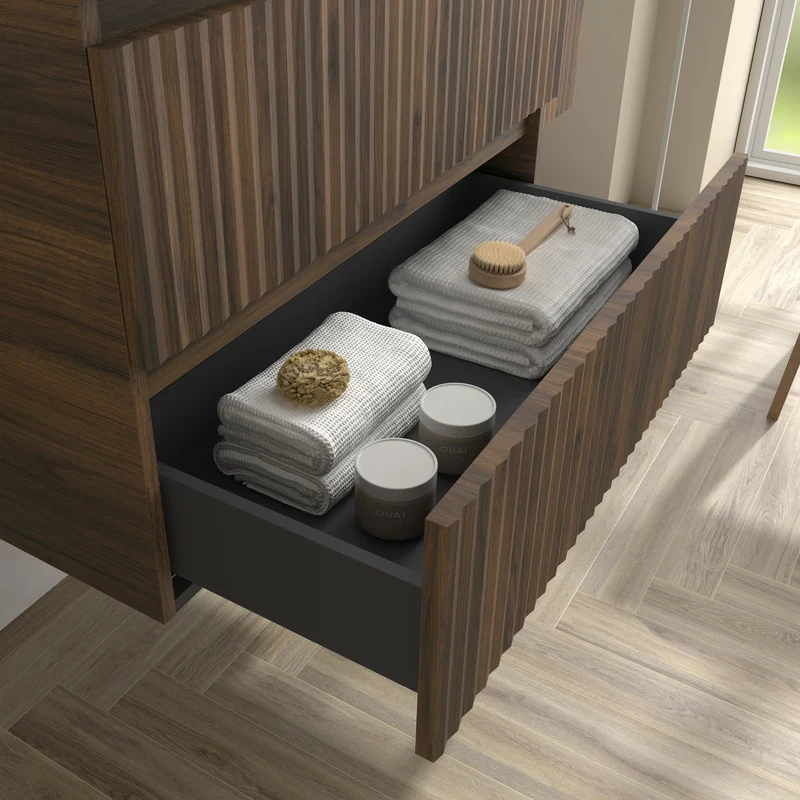 SALGAR 121755 KIRA Mueble+Lavabo VILNA 160cm Nogal