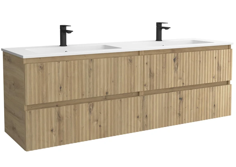 SALGAR 121754 KIRA Mueble+Lavabo VILNA 160cm Roble