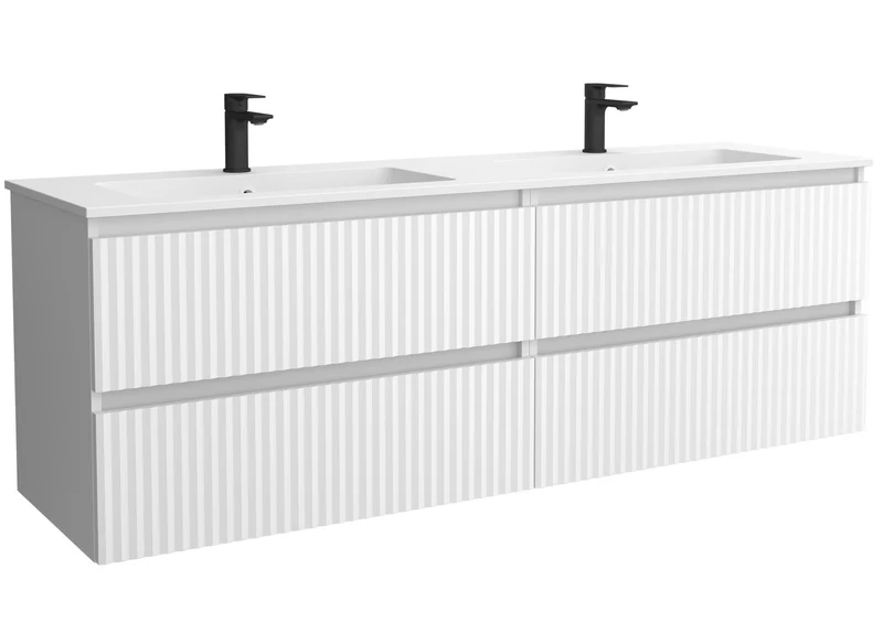 SALGAR 121752 KIRA Mueble+Lavabo VILNA 160cm Blanco Mate
