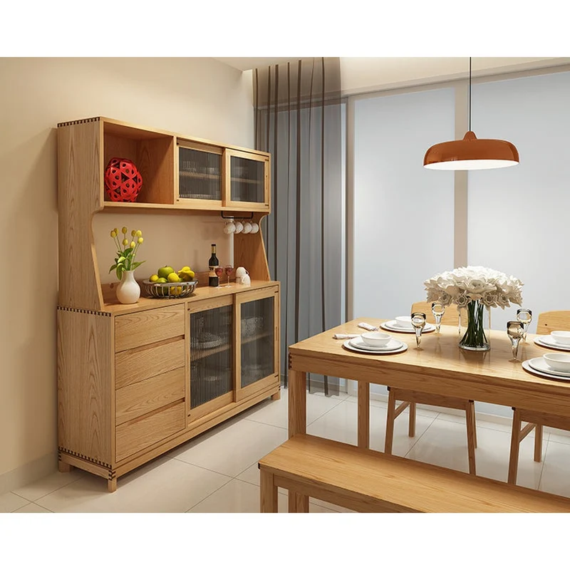 Large Hand-Craft Oak Wood Kitchen Cupboard