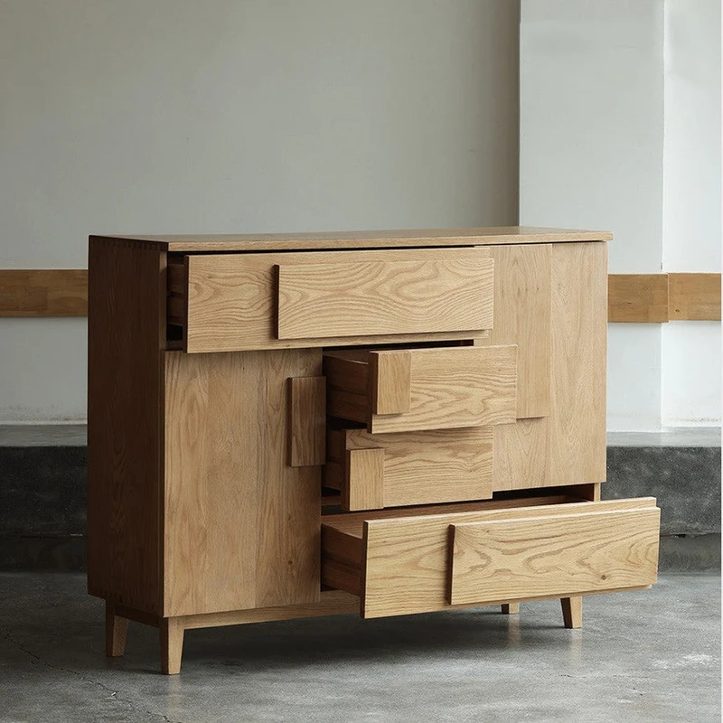 Multi-Drawers Solid White Oak Wood Dressers