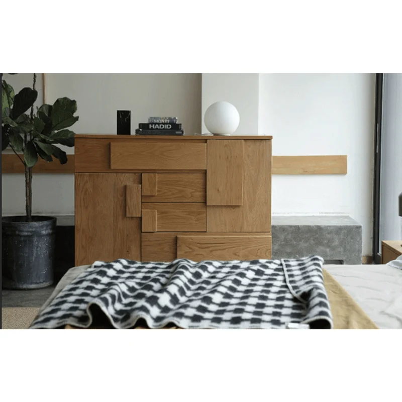Multi-Drawers Solid White Oak Wood Dressers