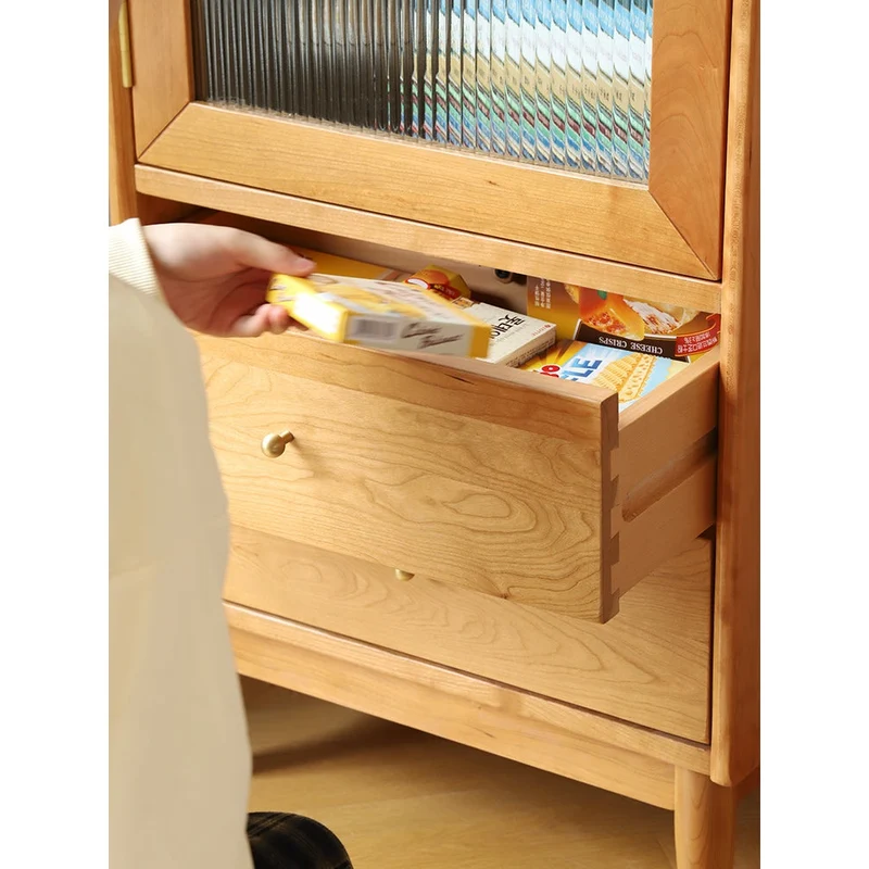Radiance Tall Solid Cherry Wood Display Bookcase
