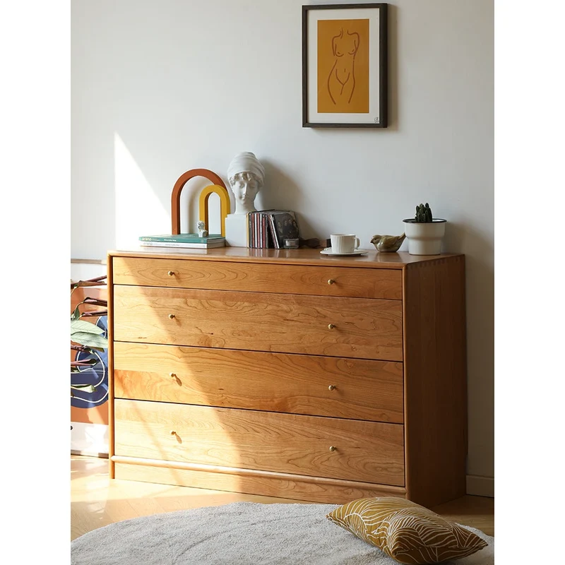 Fable MCM Solid Cherry Wood 5 Drawers Dresser
