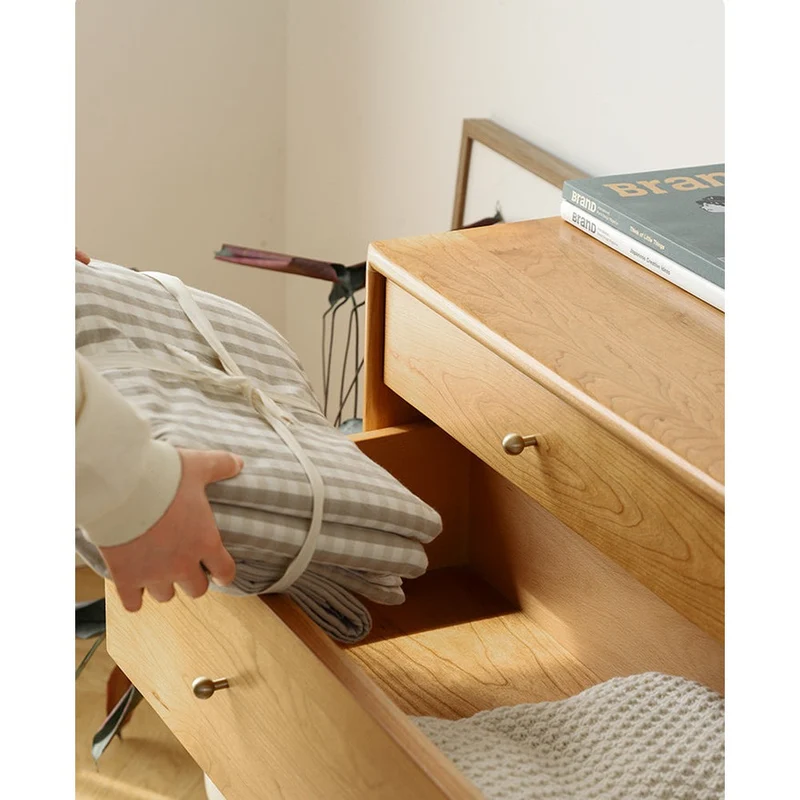 Fable MCM Solid Cherry Wood 5 Drawers Dresser
