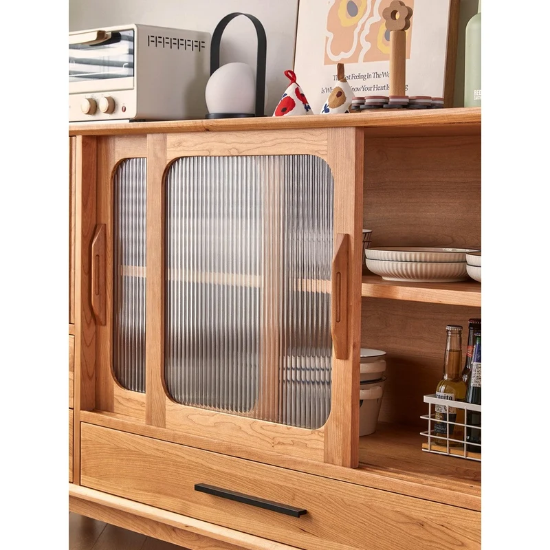 Aura Multi-Layer Style Cherry Wood Kitchen Cabinets