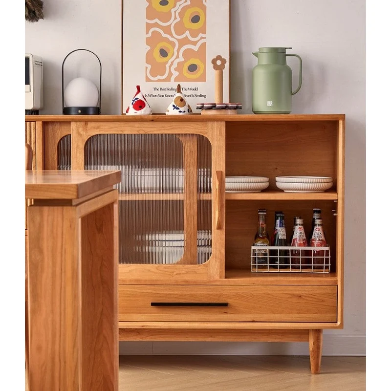 Aura Multi-Layer Style Cherry Wood Kitchen Cabinets
