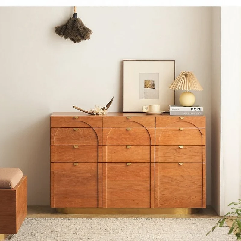 Pristine Arch Door Design Cherry Wood Sideboard