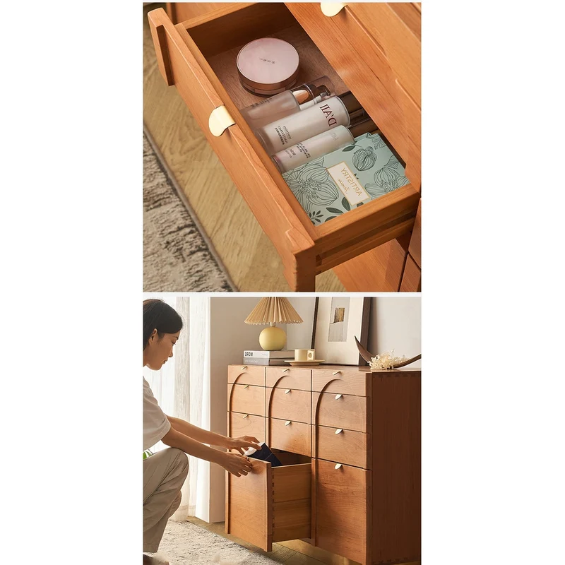 Pristine Arch Door Design Cherry Wood Sideboard