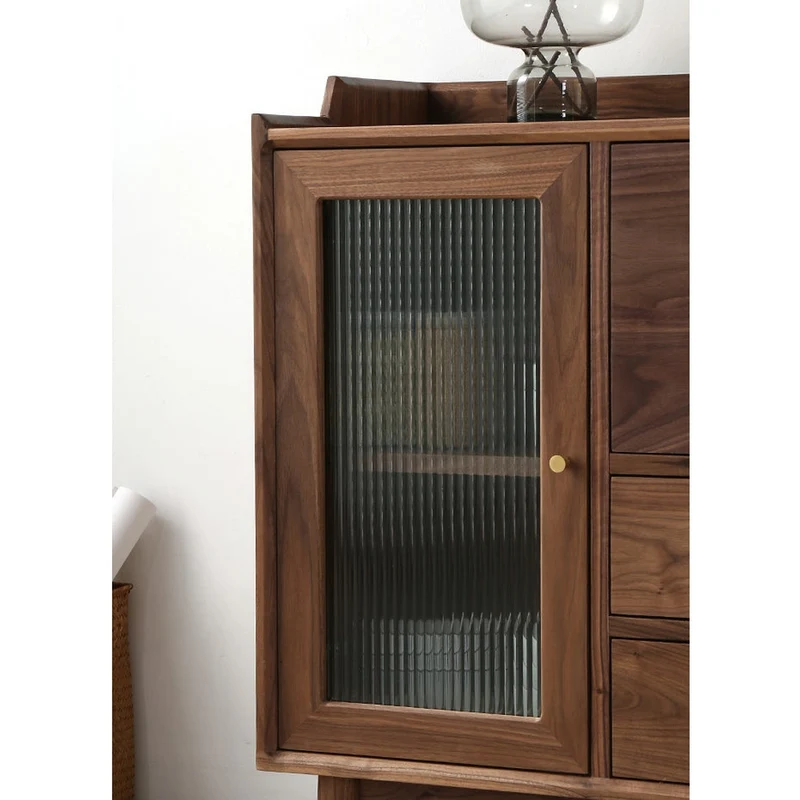 Solid Walnut Wood Kitchen Cabinet (Three Sizes)