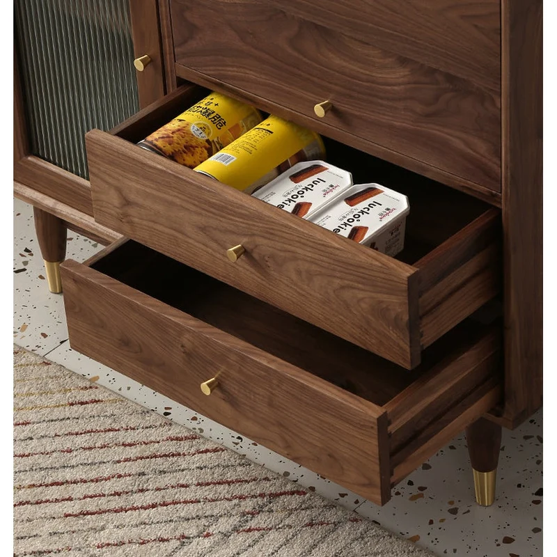 Solid Walnut Wood Kitchen Cabinet (Three Sizes)