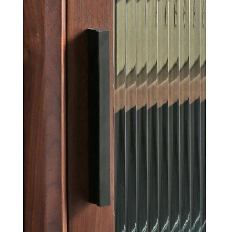 Serenity 3 Snow Glass Walnut Wood Cupboard