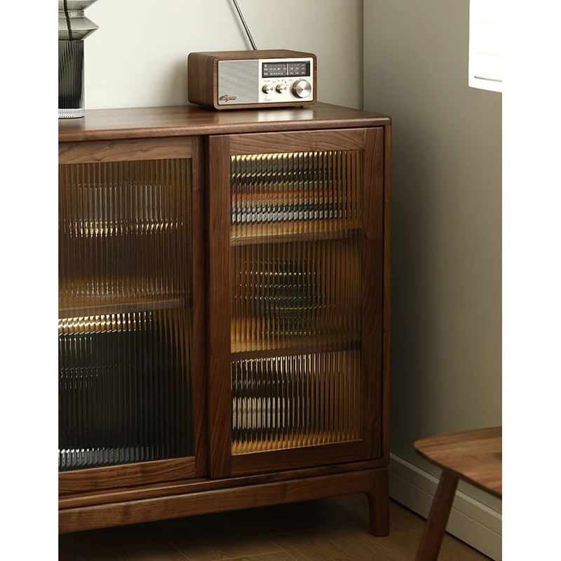 Epic Small Square Walnut Wood Storage Cabinet