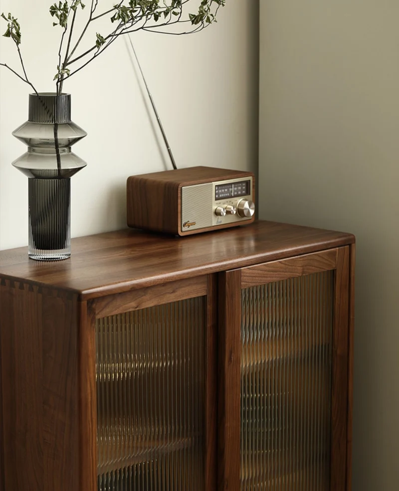 Epic Small Square Walnut Wood Storage Cabinet