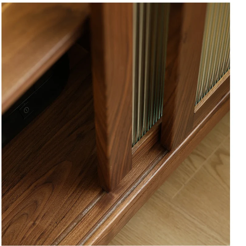 Epic Small Square Walnut Wood Storage Cabinet