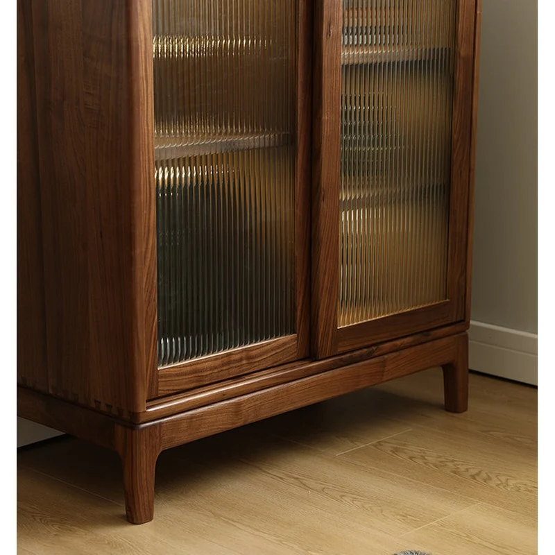 Epic Small Square Walnut Wood Storage Cabinet