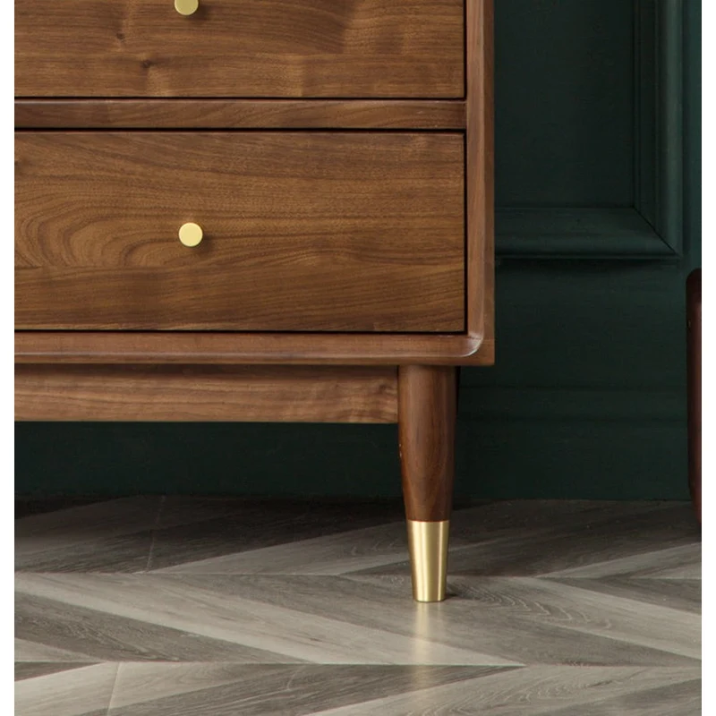 Minimalism Solid American Black Walnut Wood Kitchen Cabinet
