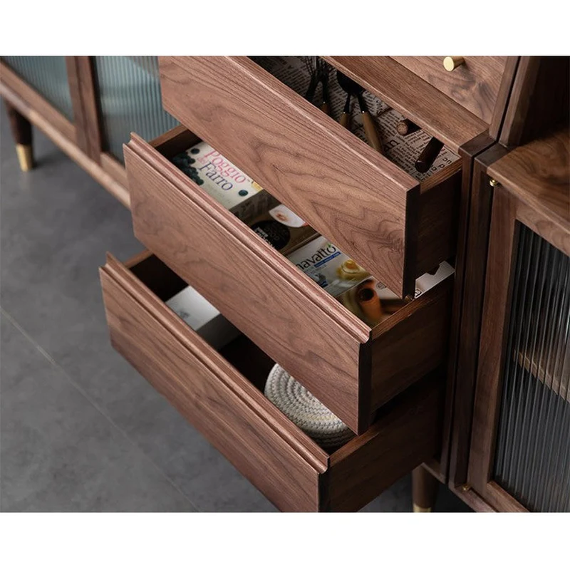 Platform Space Design Walnut Wood Cupboard