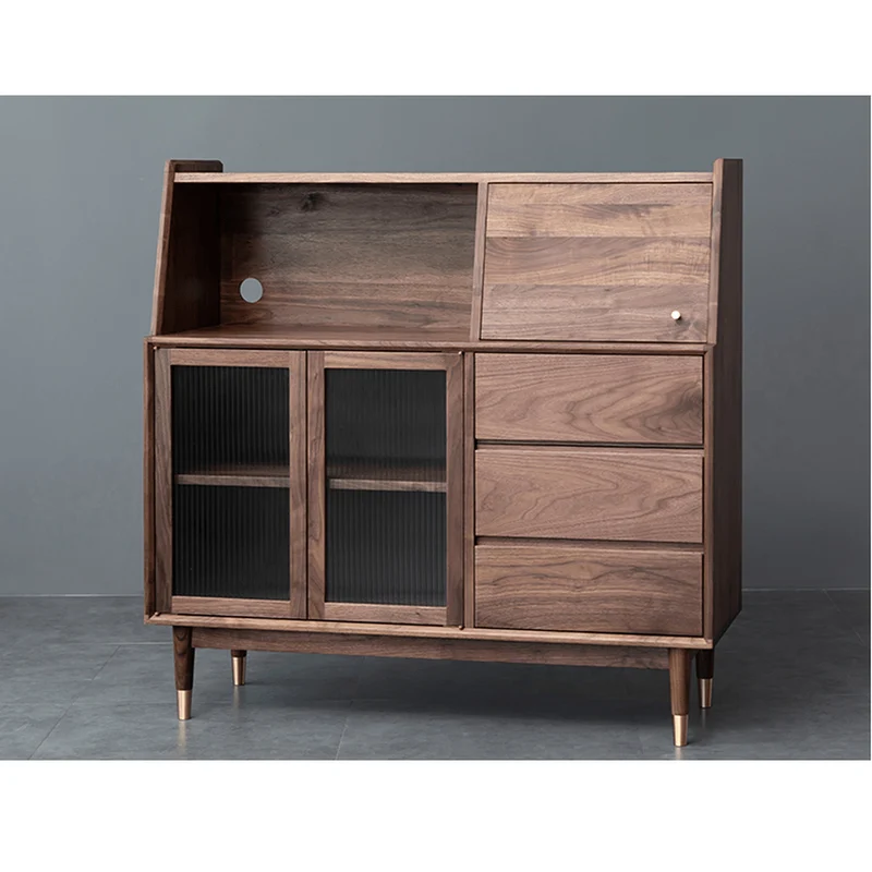 Platform Space Design Walnut Wood Cupboard