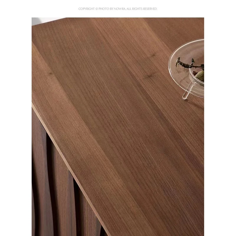 Emblem Waterflow Design Solid Walnut Wood Sideboard