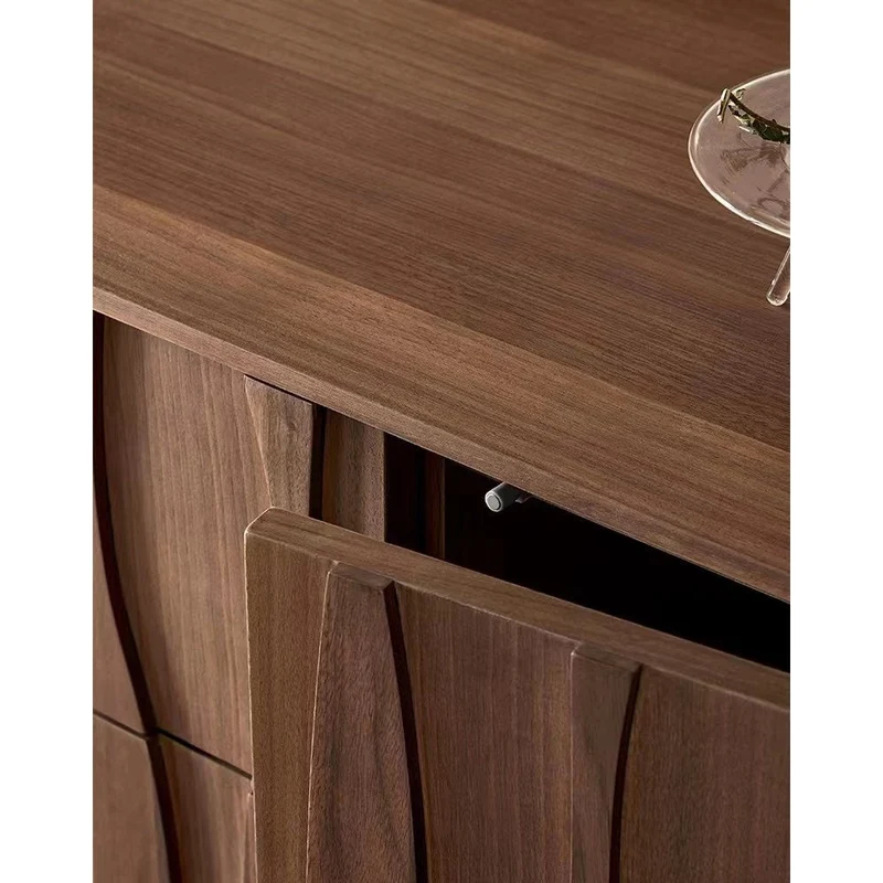 Emblem Waterflow Design Solid Walnut Wood Sideboard