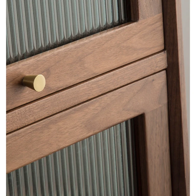 Small Solid Walnut Wood Side Cabinet
