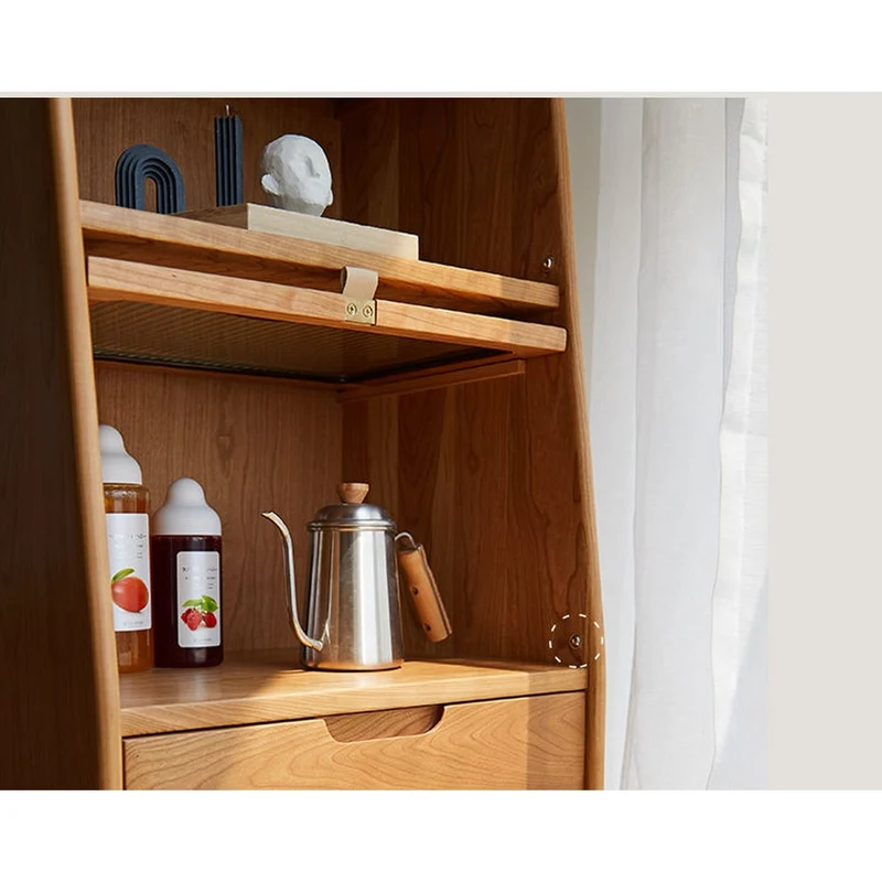 Small Solid Walnut Wood Side Cabinet