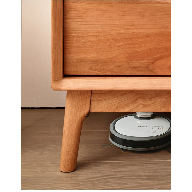 Stylish Wave Solid Black Walnut Wood Dresser