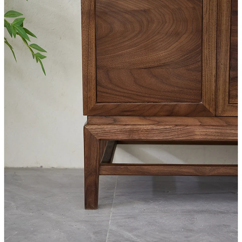 East Full Frame Balance Solid Walnut Wood Cabinet