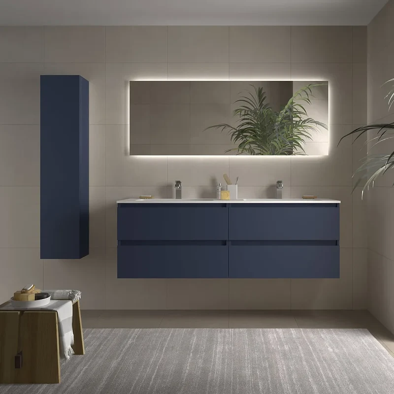 Mueble de Baño con Lavabo Salgar Bequia 160 cm Azul