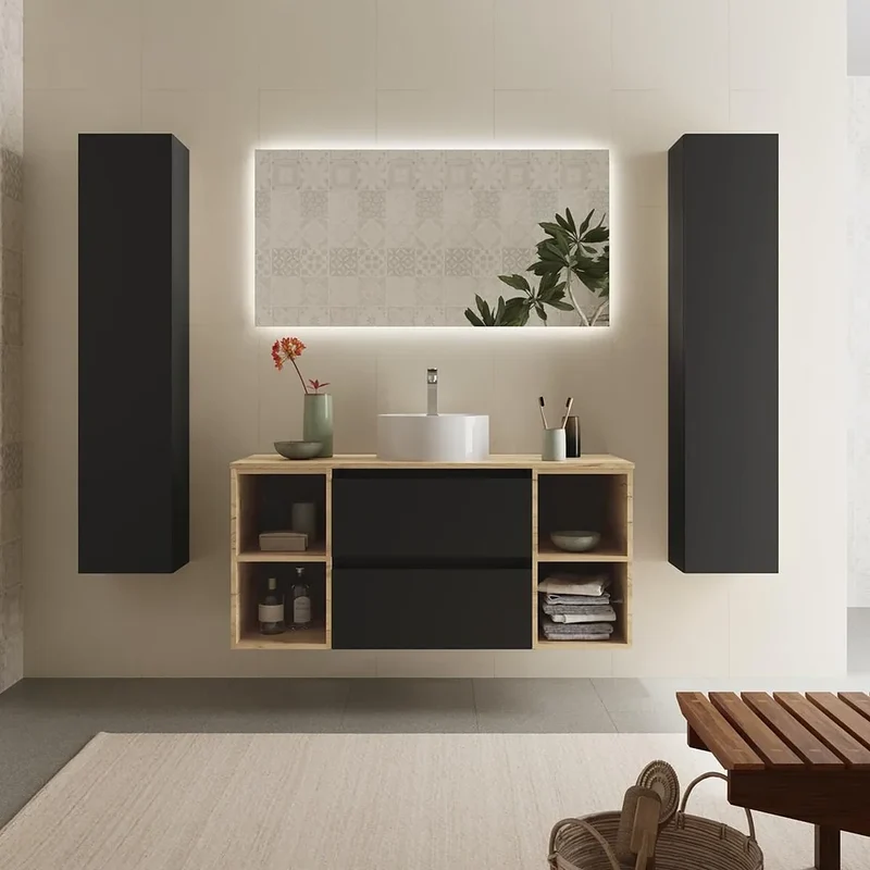 Mueble de Baño Salgar Bequia Negro Mate