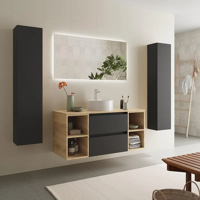 Mueble de Baño Salgar Bequia Negro Mate