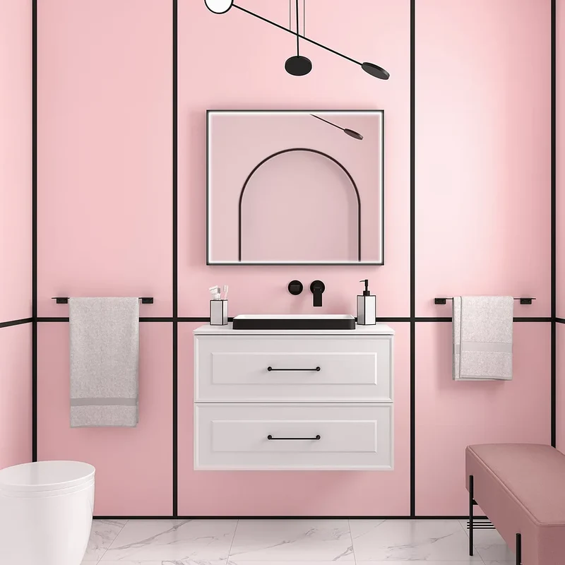 Mueble de Baño 2 Cajones Salgar Renoir 80 cm Blanco