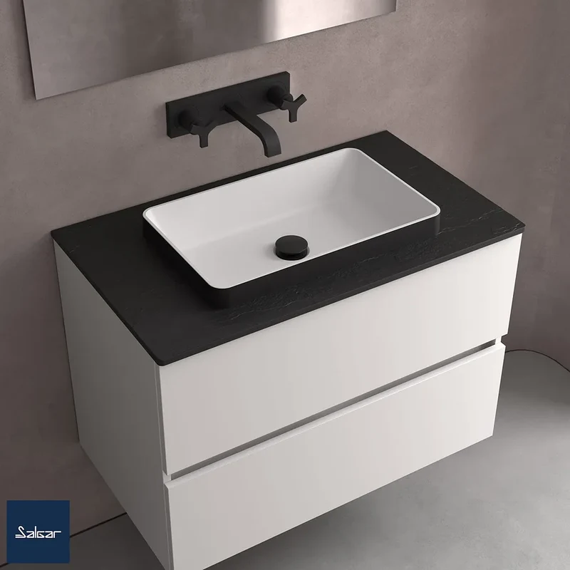 Mueble de Baño 2 Cajones Salgar Renoir 80 cm Blanco