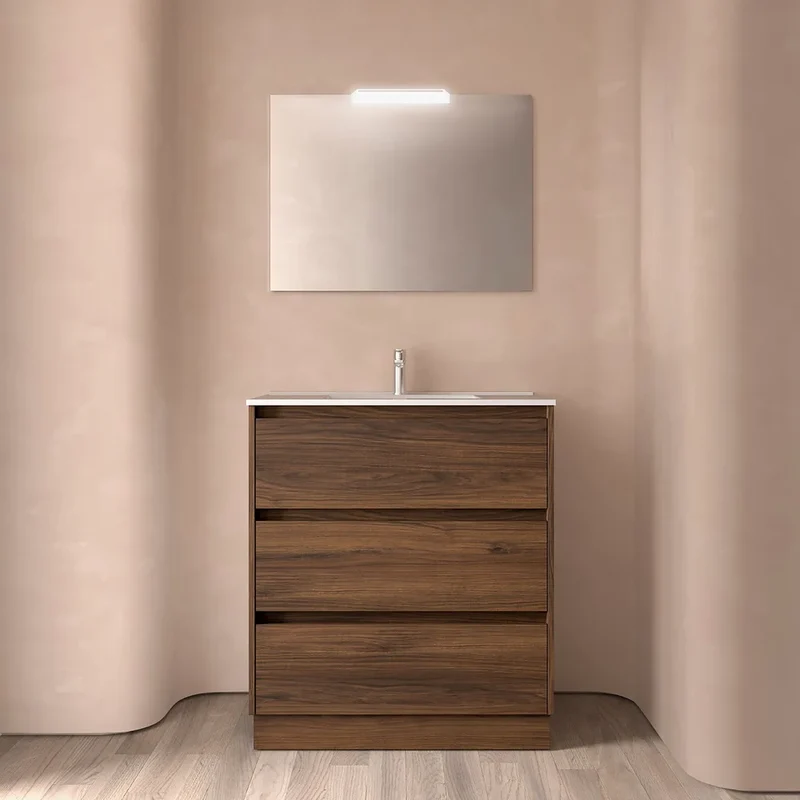 Mueble de Baño con Lavabo y 3 Cajones Salgar Noja 80 cm