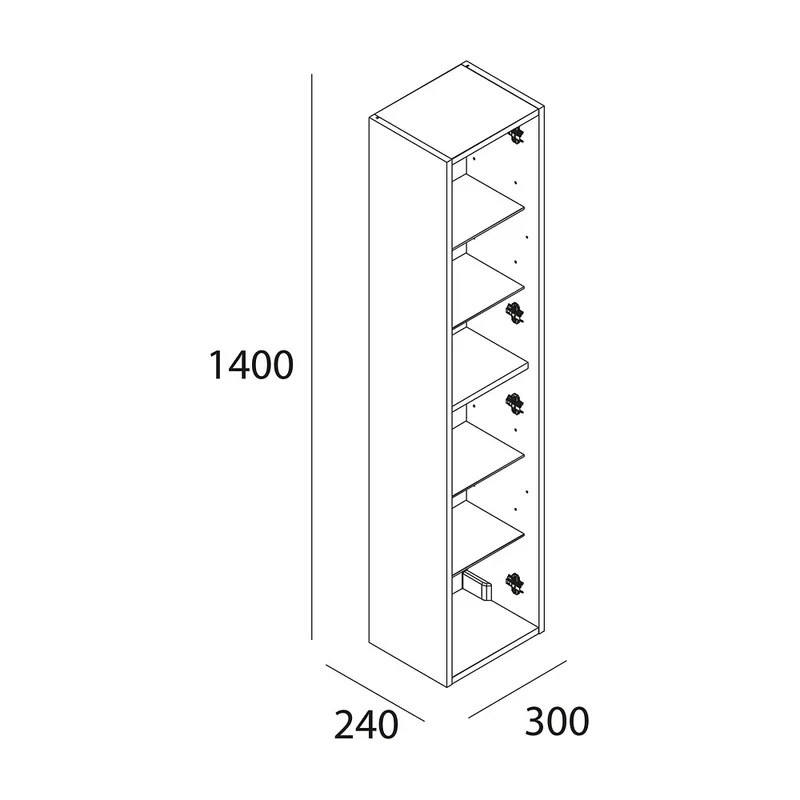 Mueble de Baño 2 Cajones Salgar Attila 60 cm