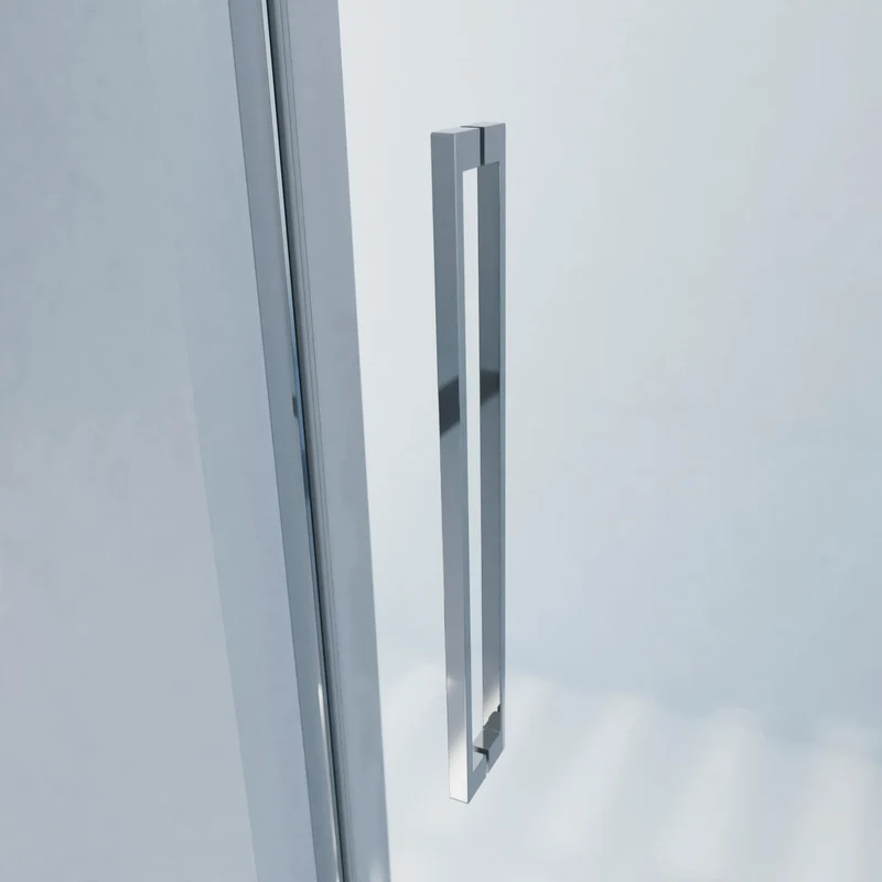 Mampara de Ducha Frontal KRATOS de Seviban. Puerta con Bisagras y Fijo, a Medida