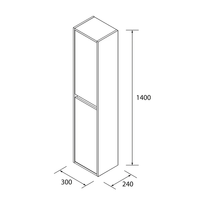 Mueble de Baño con Lavabo y 4 Cajones Salgar Noja Negro Satinado